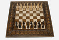 Luxury chess set with hand-carved floral ornaments