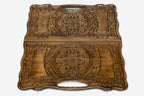 Detail of the interlaced carving panel