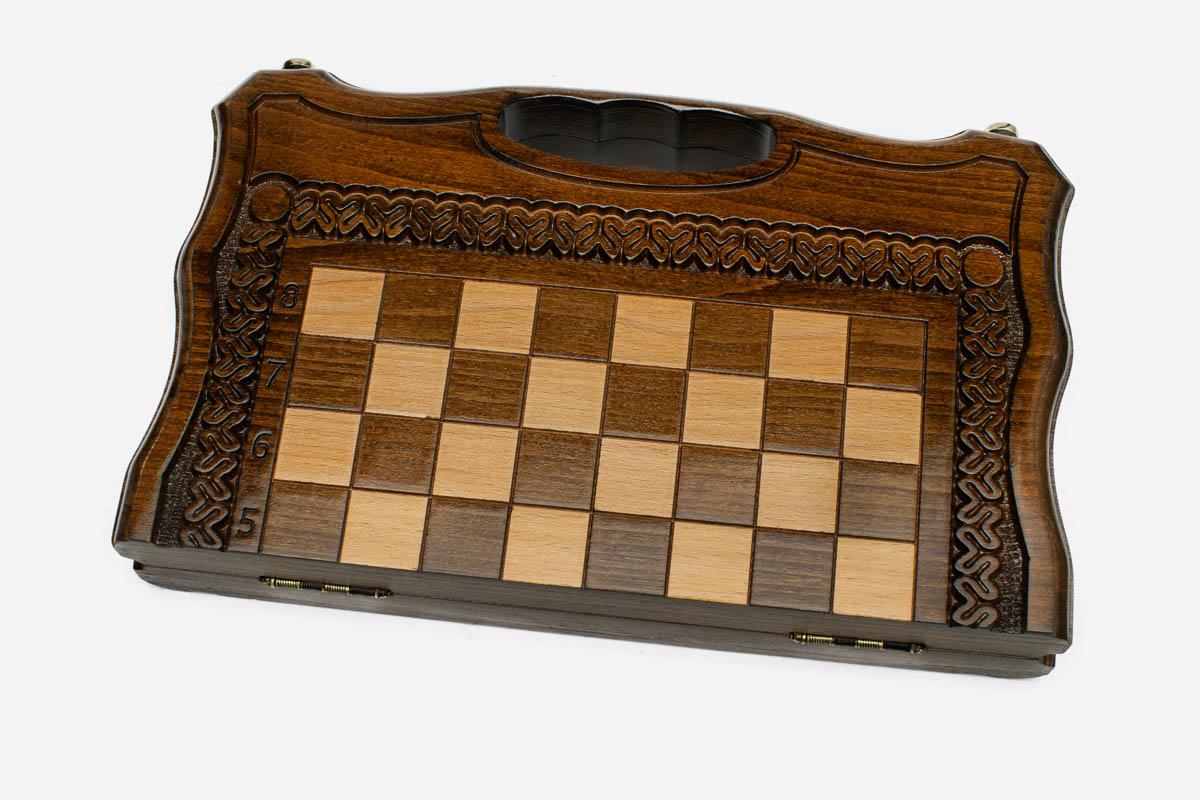 Hand-carved lattice covering the travel board