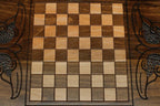 Playing surface of the Armenian ornaments backgammon board