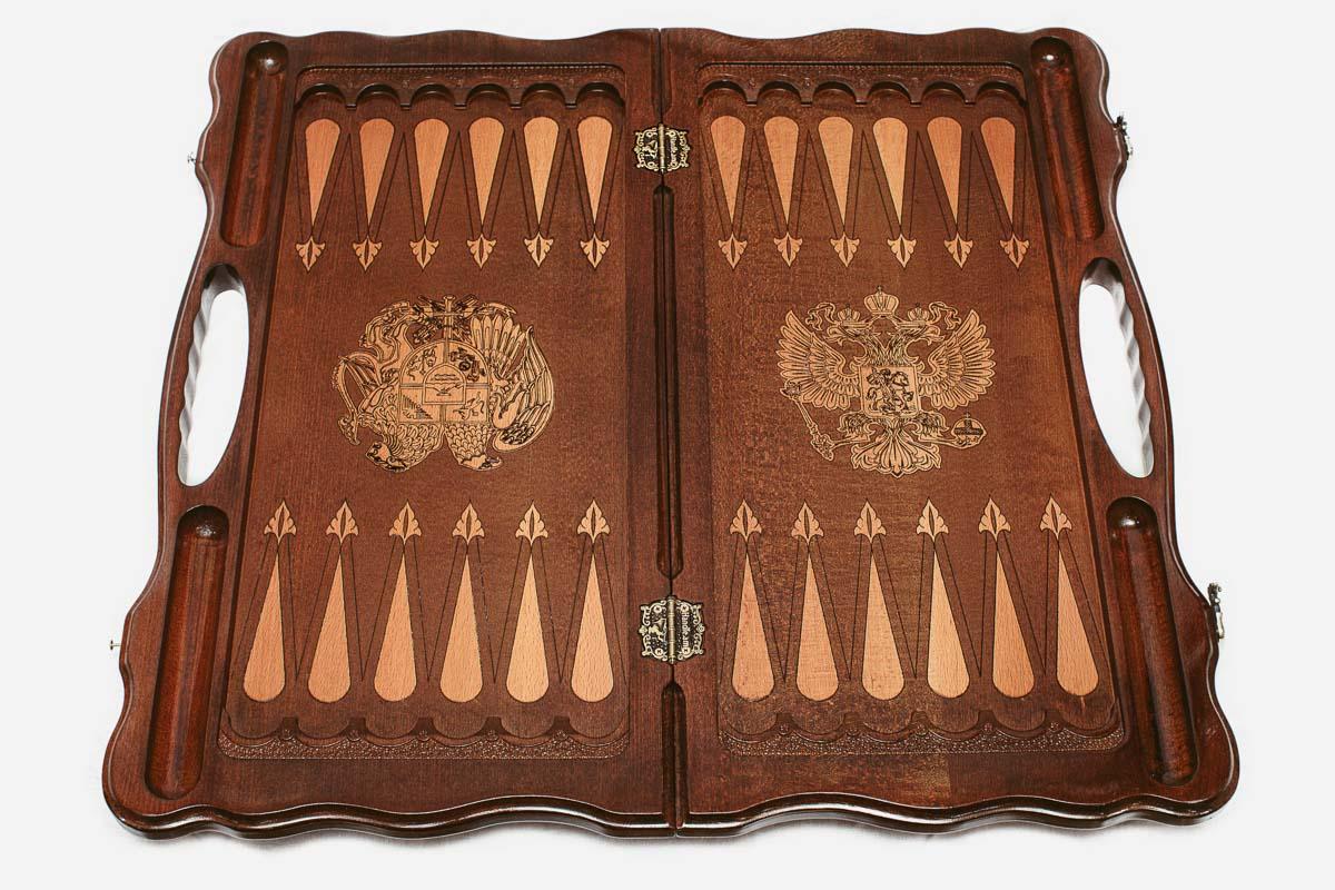 Close-up of the carved Armenian coat of arms
