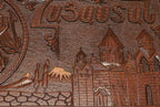 Detail of the carved scrollwork