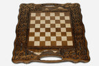 Hand-carved Ararat relief across the wooden combo board