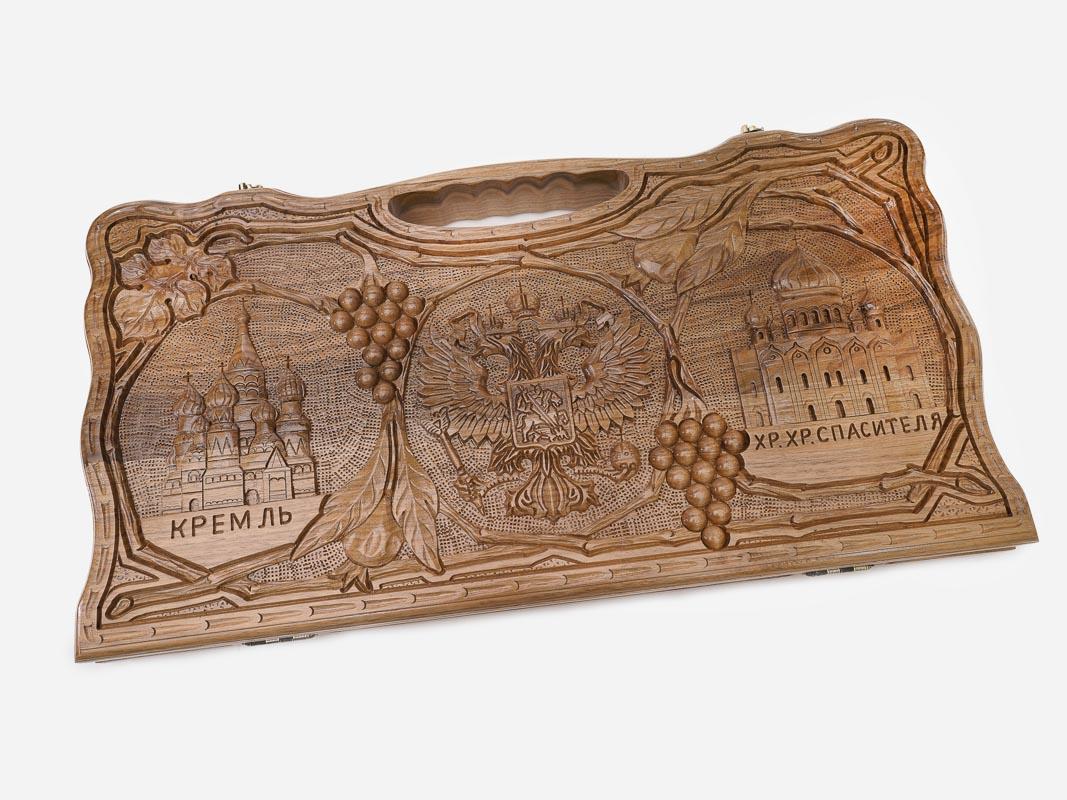 Angled view of the Armenian and Russian churches backgammon board