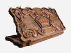 Luxury backgammon set hand carved with crown and octagon