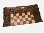 Ararat and pomegranate chess set shown folded