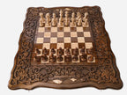Luxury Armenian chess set with Ararat, pomegranate and grapevine
