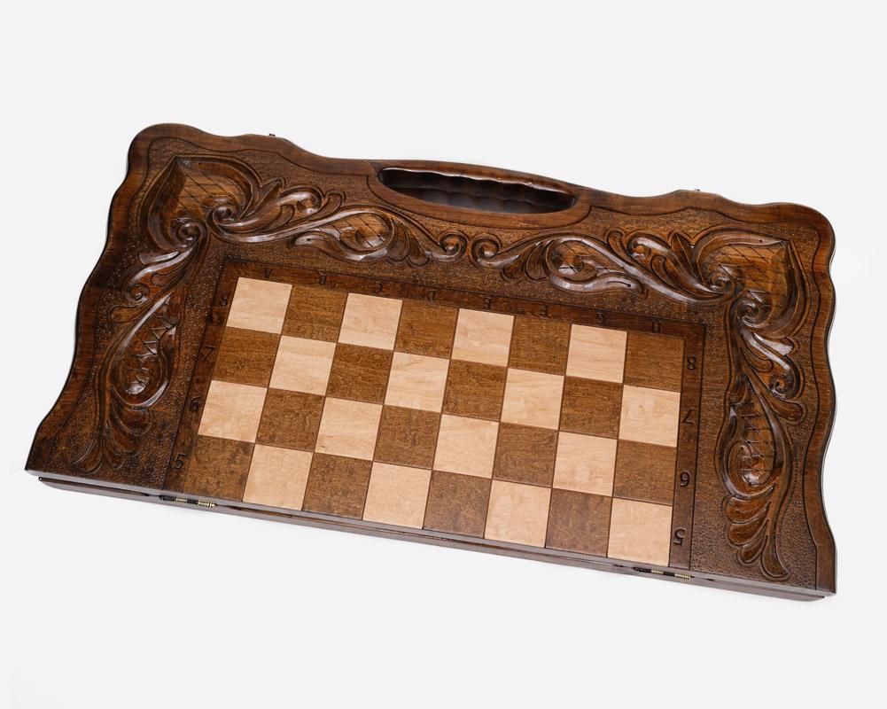 Luxury wooden chess backgammon set - a gift for couples