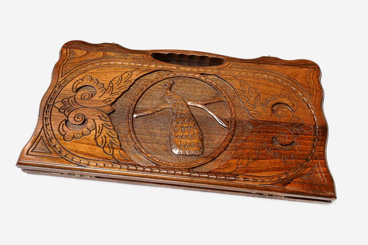 Side view of the folded board with its carry handle