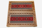Detail of the carved geometric border