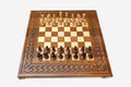 Luxury chess set with hand-carved rope border
