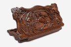Armenian backgammon set carved with David of Sassoun on his rearing horse