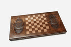 Grand eagle backgammon set folded, wings half-raised