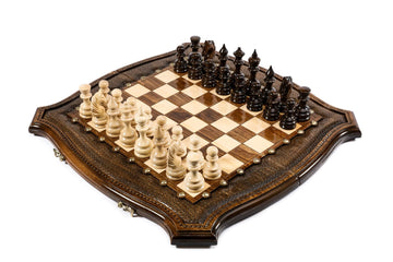 Contour Chess Set with Bronze Details
