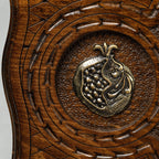 Luxury Backgammon Set – Pomegranate Design with Bronze Details