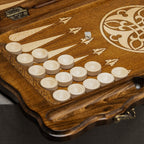 Luxury Backgammon Set – Ornate Design with Bronze Details