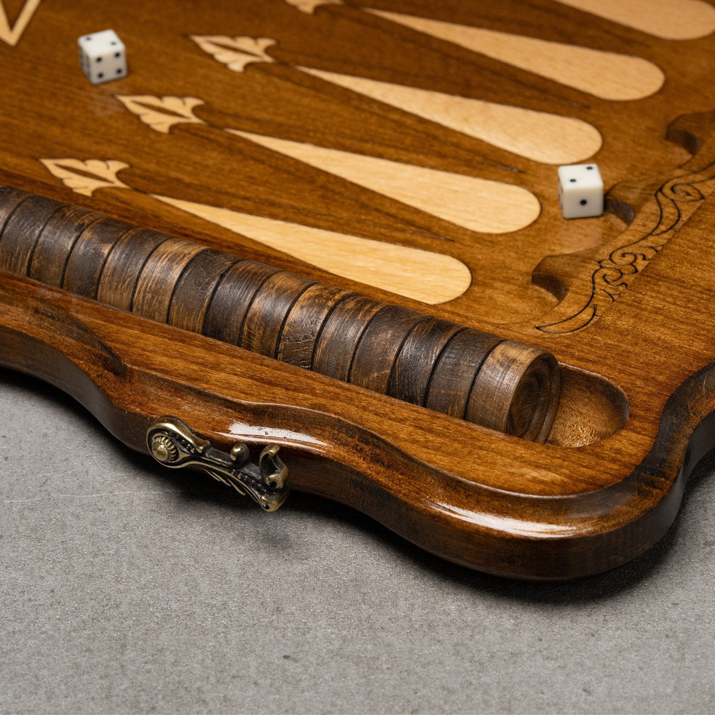 Luxury Backgammon Set – Carved Octagon Design