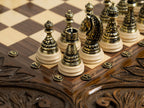 Artisan lion chess table handmade in Armenia