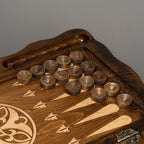 Luxury Backgammon Set – Ornate Design with Bronze Details