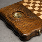 Luxury Backgammon Set – Armenian Eternity Symbol with Bronze Details