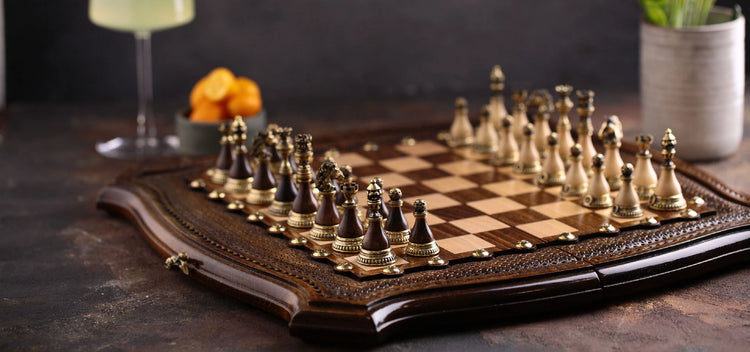 Wooden handmade chess set by Hrachya Ohanyan