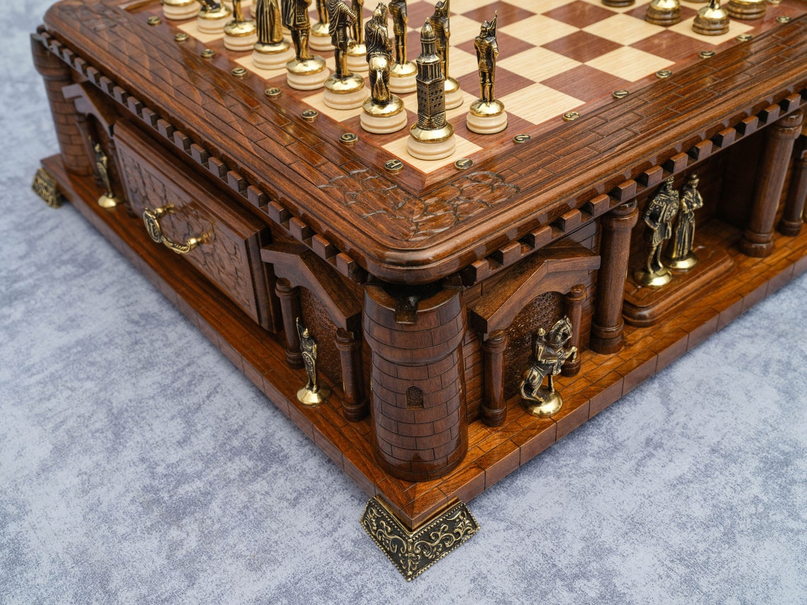 Chess Set with Storage - Castle