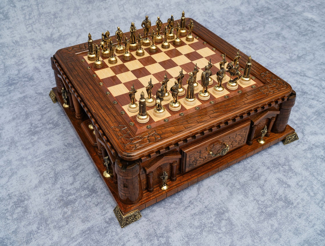 Chess Set with Storage - Castle