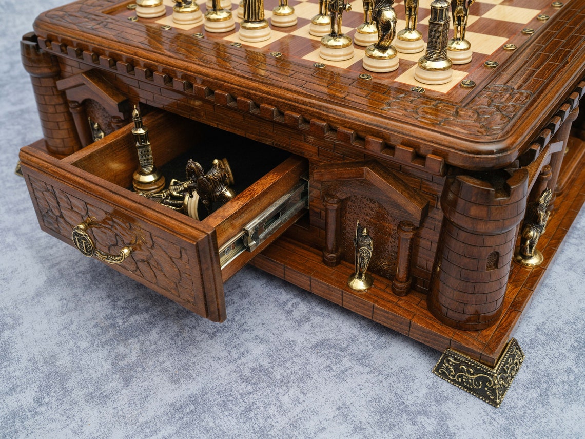 Chess Set with Storage - Castle