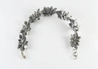 Adjustable silver ankle bracelet