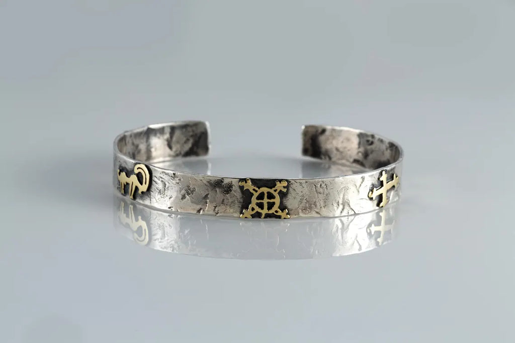 Mens sterling silver bangle