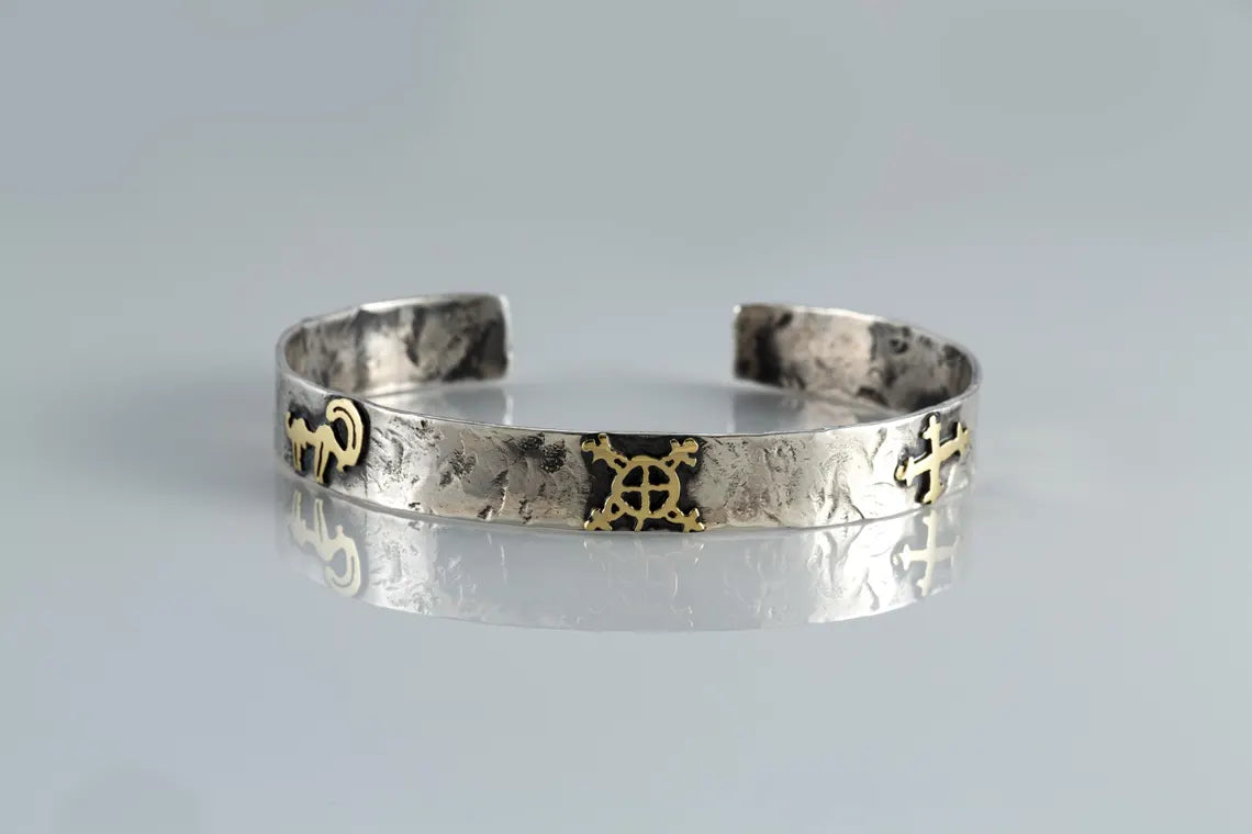 Mens sterling silver bangle