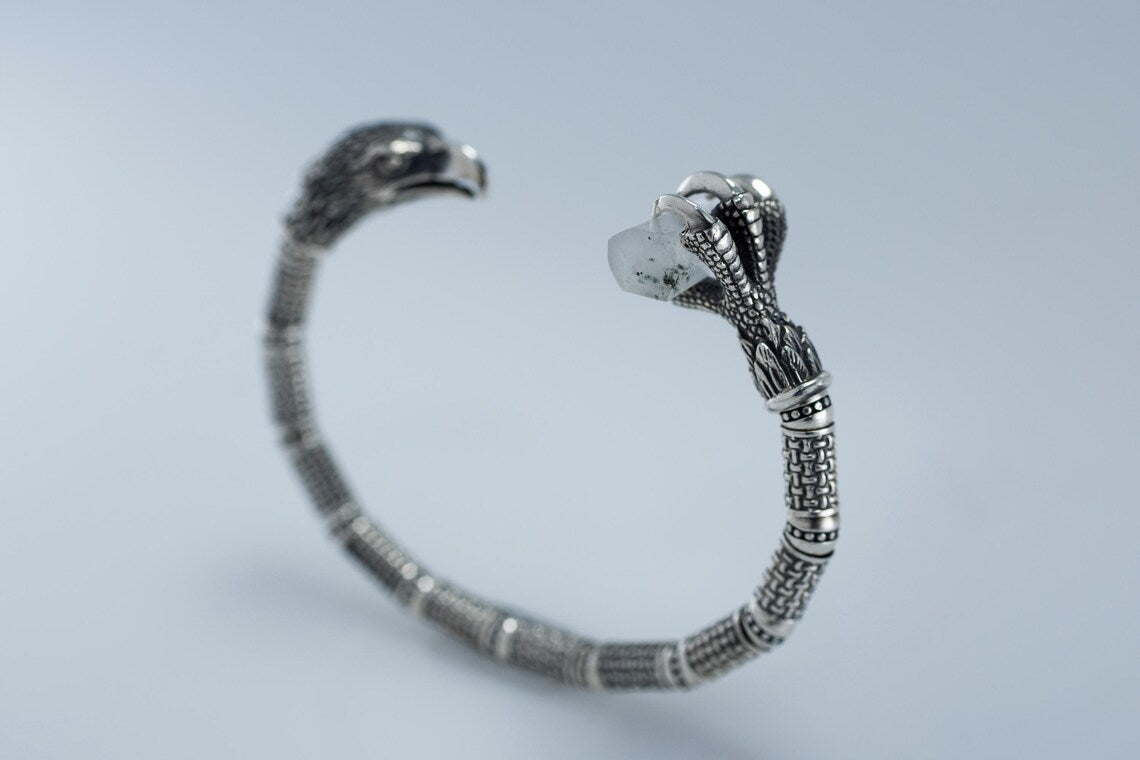 Sterling silver eagle cuff