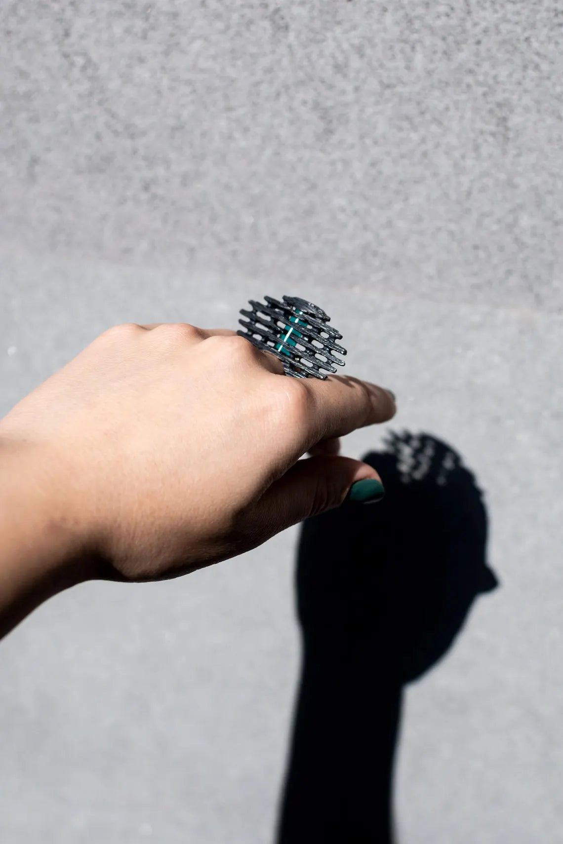 Wearable art ring handcrafted in silver