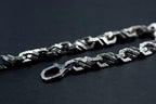 Textured 925 sterling silver chain for men and women