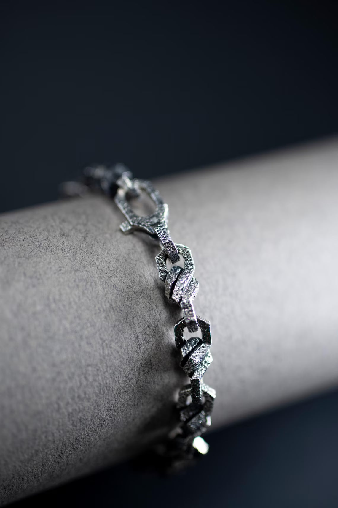 Brutalist chain bracelet for men
