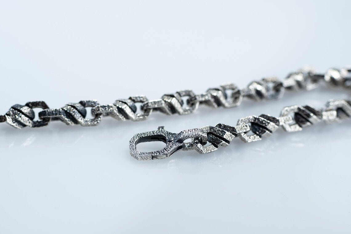 Hammered sterling silver bracelet