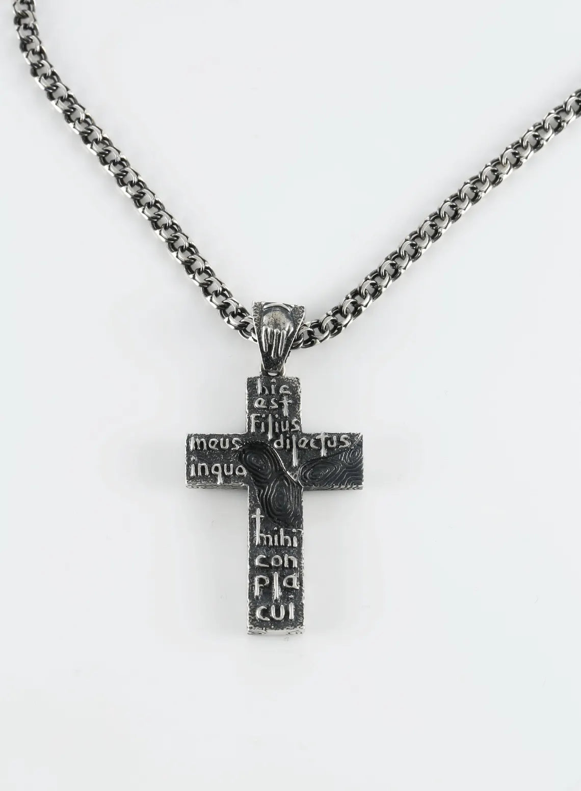 Double sided sterling silver cross