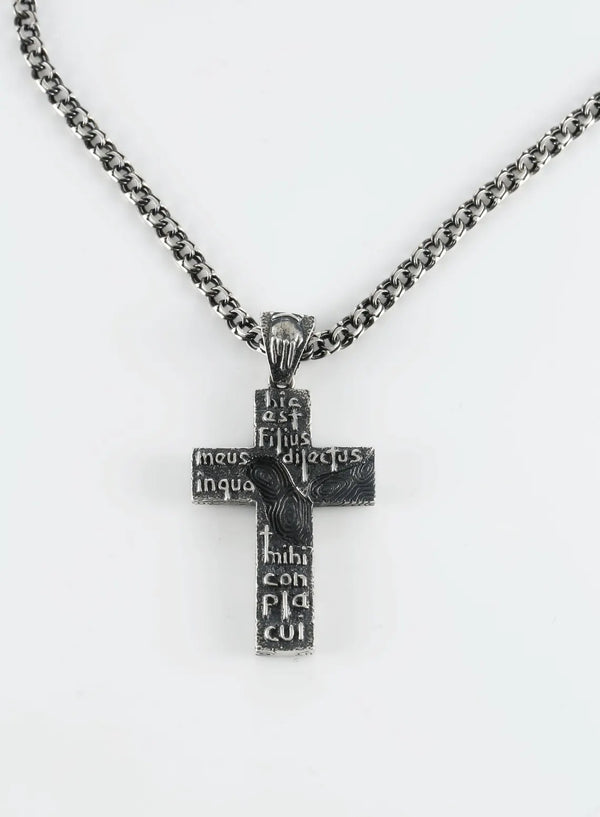 Double sided sterling silver cross