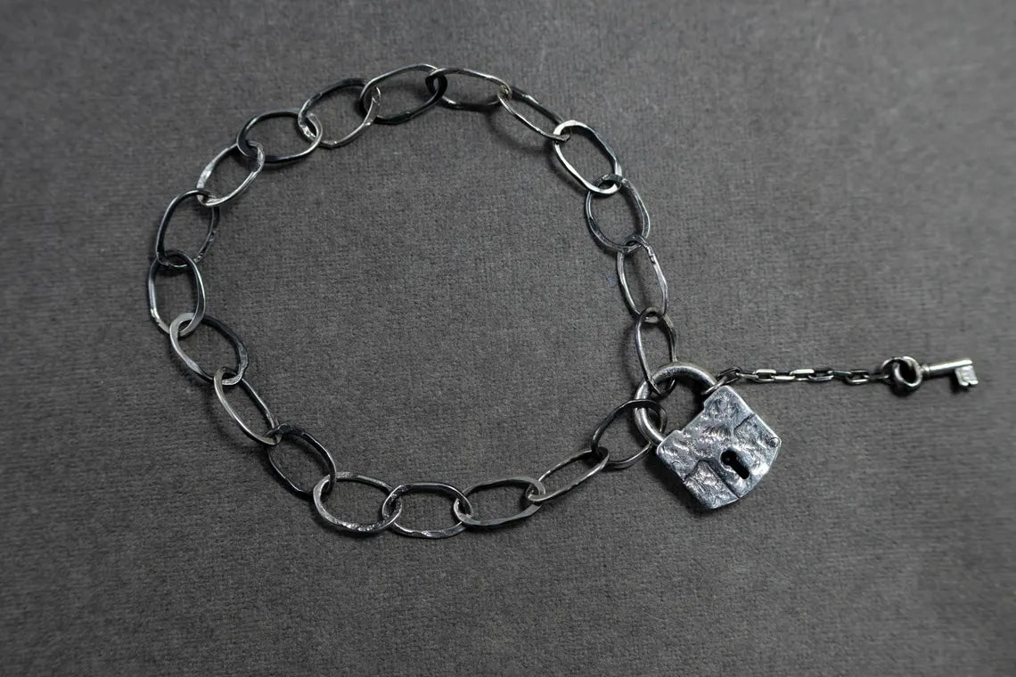 Padlock & Key Silver Necklace product image 4