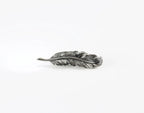 Handmade sterling silver feather brooch