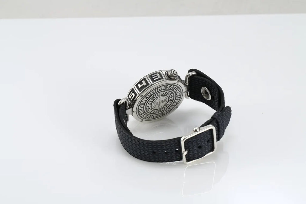Handcrafted Sterling Silver Solar System Watch with Galaxy Dial
