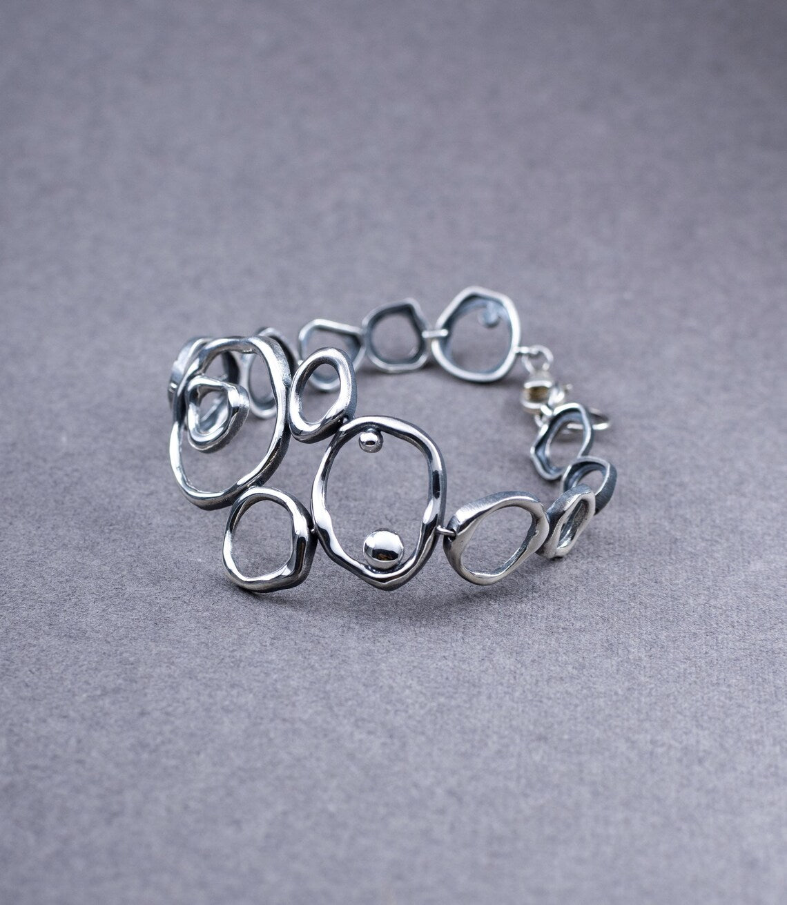 Handcrafted Air Element Jewelry Set in Sterling Silver – Abstract Modern Design