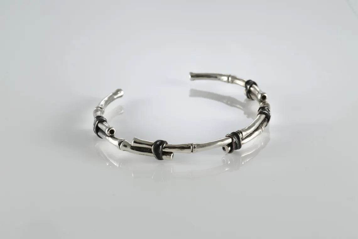Organic sterling silver statement ring