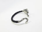 Braided leather scorpion bracelet