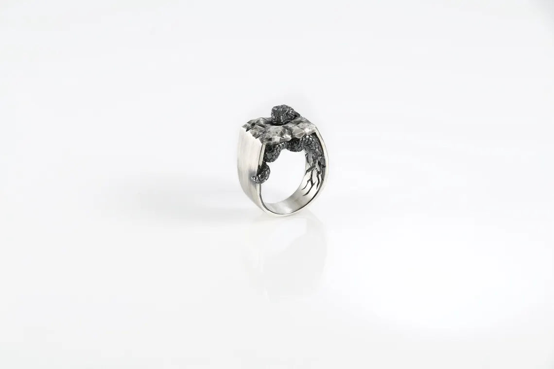 Gothic Snake Silver Ring product image 4