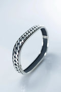 Sterling silver curb chain bracelet