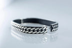 Bold mens silver cuff