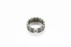 Gothic patterned statement ring in solid 925 silver