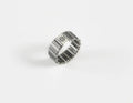 Handmade sterling silver geometric tribal band ring for men