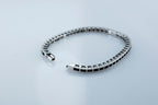 Geometric silver ring and bracelet set